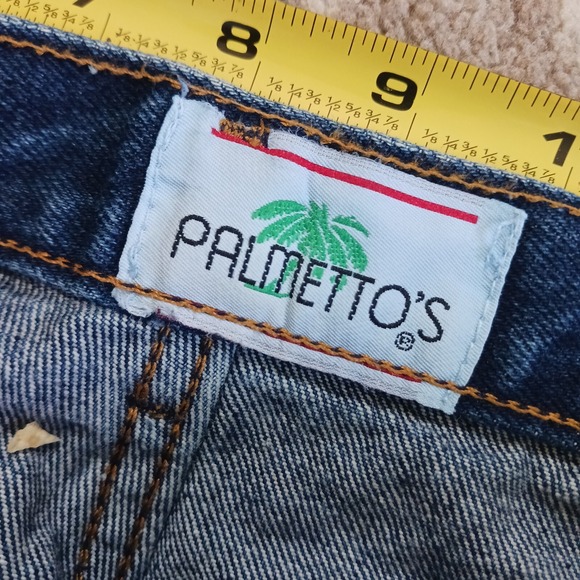 Palmetto Mom Jeans High Rise Vintage 33" Dark Wash Tapered Rider Western 90s 70s - Picture 4 of 12